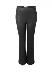 Tyson crop flare leather pants